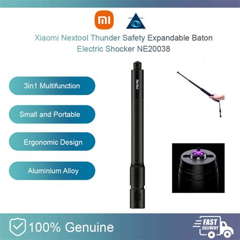 Xiaomi Nextool Thunder Safety Expandable Baton Electric Shocker NE20038