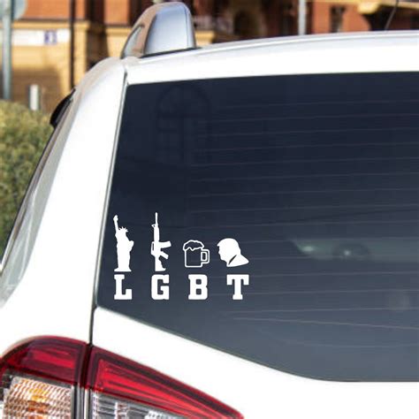 LGBT Liberty Guns Beer Trump Decal Sticker Car Window Truck Laptop Cup ...