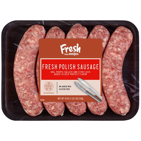 Fresh From Meijer Fresh Polish Sausage 19 Oz 19 Oz Shipt