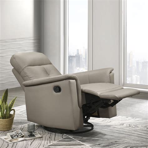 Latitude Run Fauteuil Inclinable Et Oscillant Pivotant En Cuir Grain