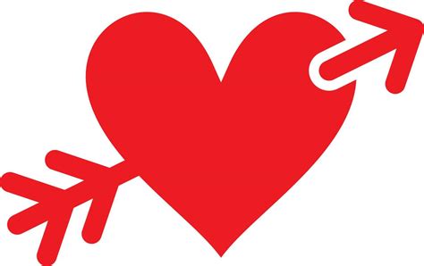 Red Heart With An Arrow Icon 4607610 Vector Art At Vecteezy