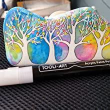 Amazon Tooli Art Black And White Acrylic Paint Markers Paint Pens