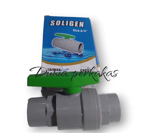 Stop Kran Ball Valve Pvc Soligen Tebal Lazada Indonesia