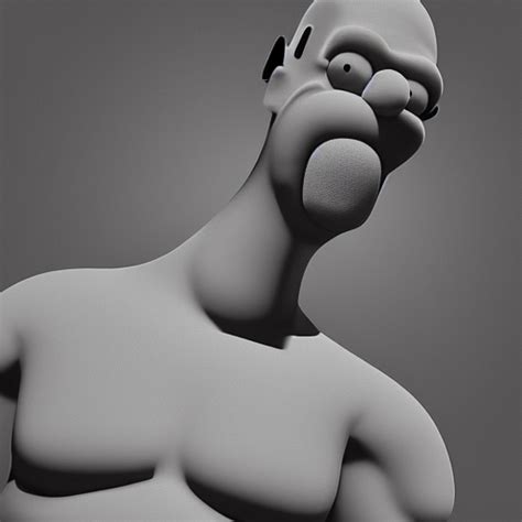 Krea Ai Homer Simpson As Giga Chad Photorealistic Black