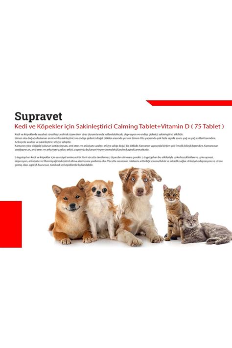 Supravet Kedi Ve K Pekler I In Sakinle Tirici Calming Tablet Vitamin