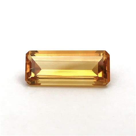 Citrine Quartz Crystal Faceted Bar 8x19mm 679ct By