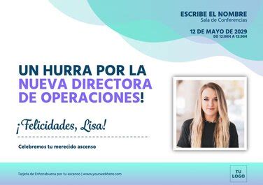 Crea Tarjetas de Felicitación por Ascenso gratis