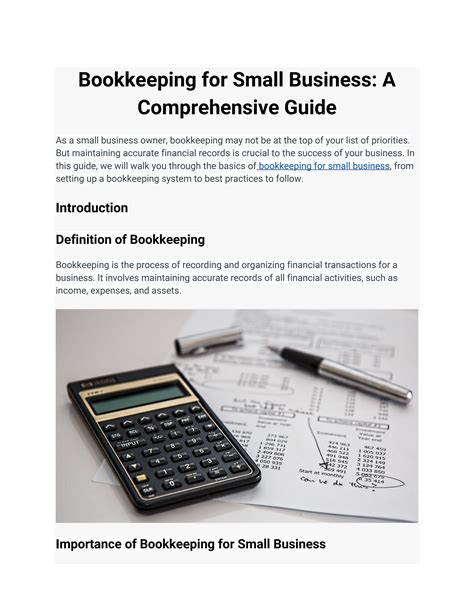 Bookkeeping For Small Business A Comprehensive Guide By Badar Syed Issuu