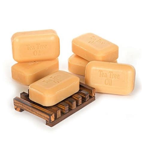 Natural Pure Essential Soap Works Tea Tree Oil Soap Bar 6 Count