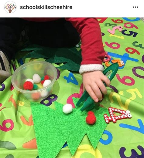 Funky Fingers Activity Decorating The Christmas Tree With Pom Poms