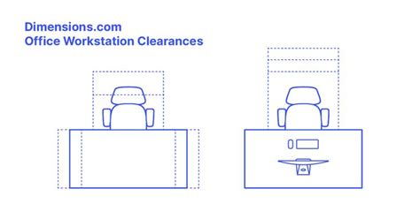 Office Workstation Clearances Dimensions Drawings Dimensions In