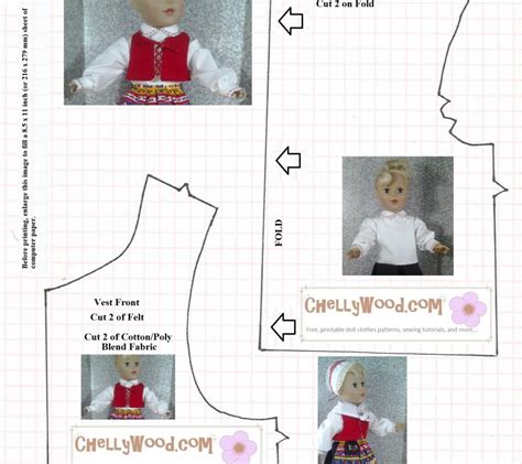 18 Doll Vest Pattern Free Doll Clothes Patterns