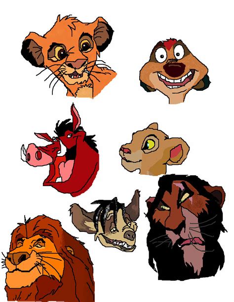 Lion King Character Heads by Just-Raowolf on DeviantArt