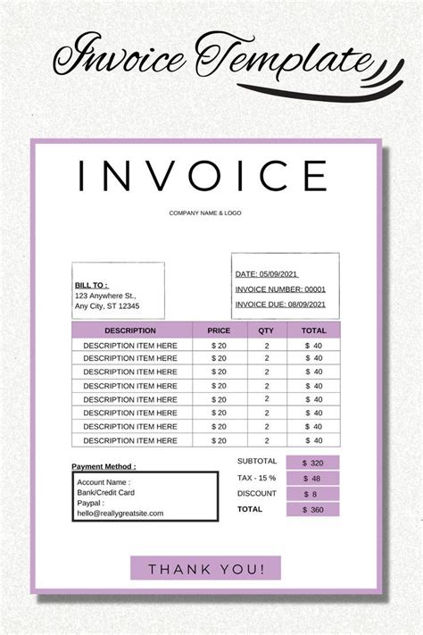 This Item Is Unavailable Etsy Invoice Design Template Business