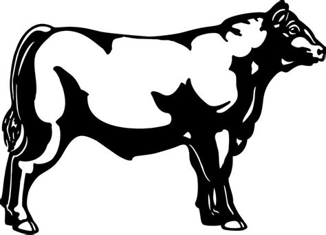 Black Angus Bull Silhouette Clip Art Library