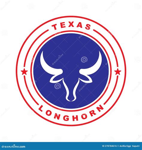 Texas Longhorn Country Western Bull Cattle Vintage Retro Logo Stock