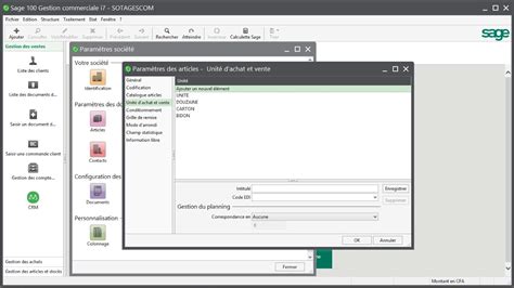 N Etape Comment Parametre Un Fichier Commercial Sage Saari