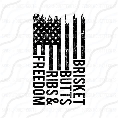 Brisket Butts Ribs And Freedom SVG Funny BBQ Smoker SVG Cut Table