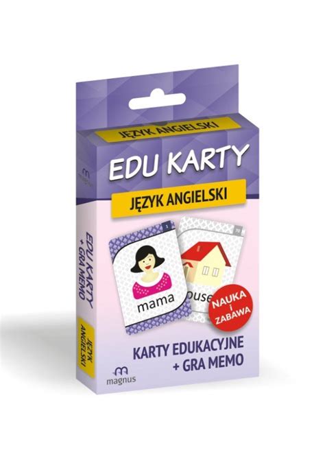 Edu karty Język angielski Karty edukacyjne gra memo Opracowanie