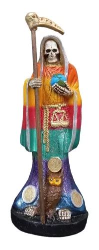 Santa Muerte De Las Potencias Curada Figura Resina Cm Meses Sin