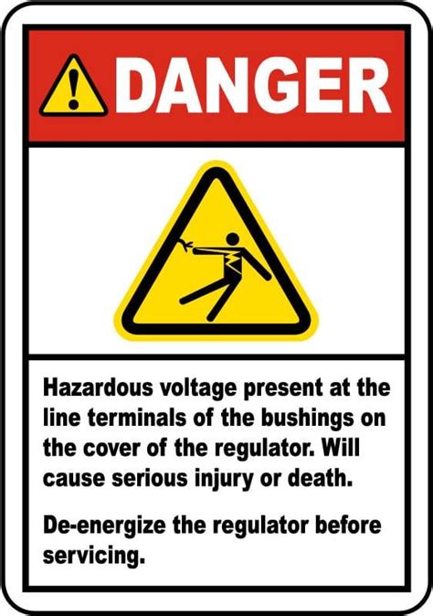 Danger De Energize Regulator Label Save 10 Instantly Labels