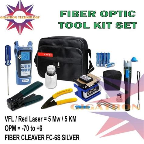 Jual FTTH Tool Kit SET Lengkap OPM VFL Cleaver FO Fiber Optik Toolkit