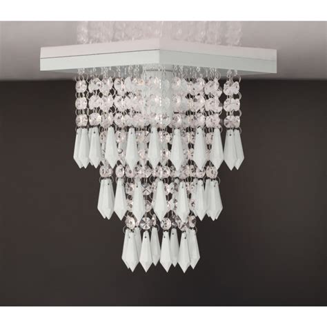 Lustre Plafon Acrílico Sala de Jantar Quarto Cozinha Corredor Branco 3