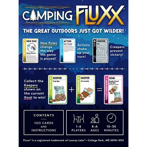 Camping Fluxx Flat Box Back Looney Labs