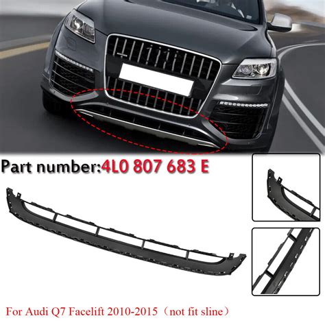 Front Grille Bumper Lower Center Cover Cap For Audi Q7 Facelift 10 15