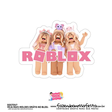 Caixa Cesta Elemento 3D Roblox Girl Fazendo A Nossa Festa