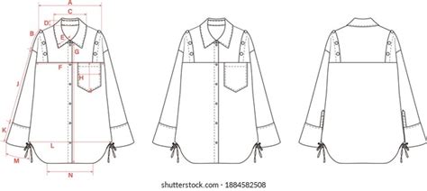 Shoulder Buttoned Shirt Fashion Illustration Stock Vector Royalty Free