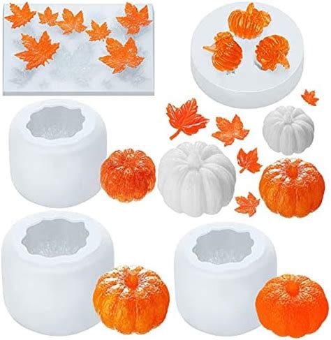 Pumpkin Resin Mold Set Pcs Halloween Resin Silicone Molds Various