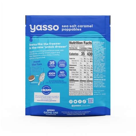 Yasso Sea Salt Caramel Frozen Greek Yogurt Poppables Fl Oz Fry