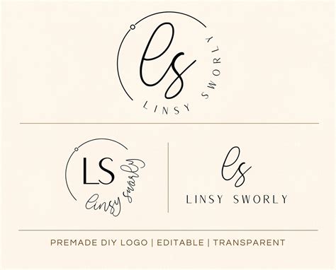 Minimalist Name Logo Template Photography Logo Premade - Etsy