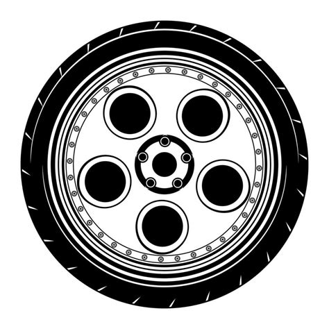 Car Wheel Illustration For Conceptual Design Vector Art At Vecteezy