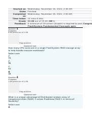 FlashSystem Fundamental Concepts Quiz 22 Of 25 Docx Started On State