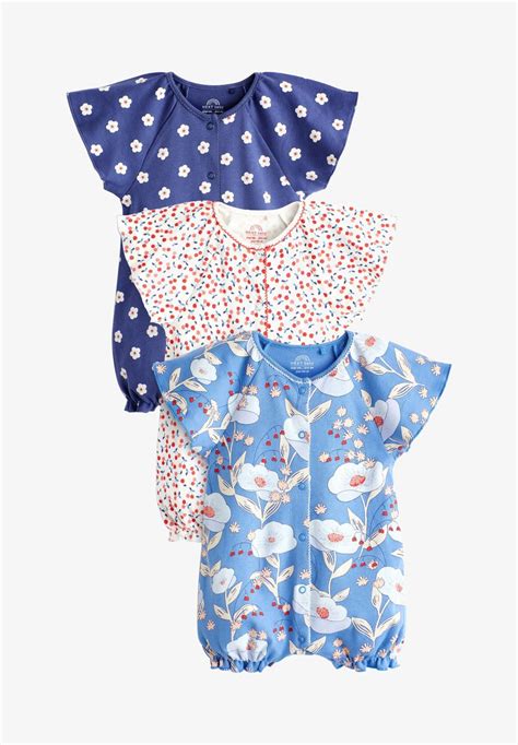 Next Baby Rompers 3 Pack Jumpsuit Rednavy Bluewhiteblauw