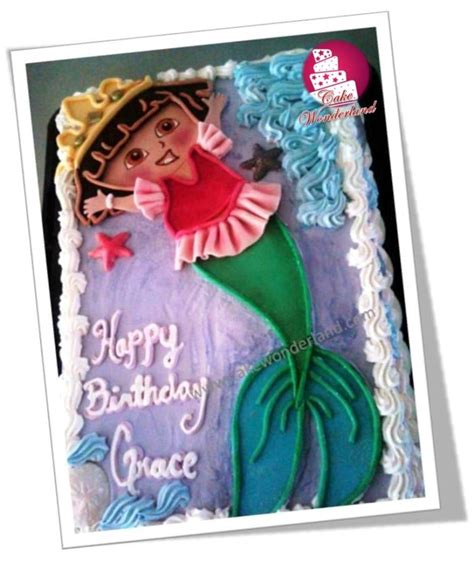 Dora Mermaid Cake - CakeCentral.com