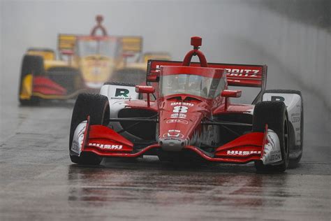 IndyCar Nashville Ericsson Sets Fastest Time In Drenched Second Practice