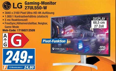 Lg Gaming-monitor 27ul550-w Angebot bei Expert