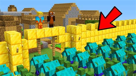 VILLA DE OURO 100 SEGURA CONTRA MUTANTES NO MINECRAFT YouTube