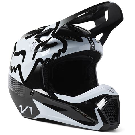 Fox Youth V Leed Helmet Mips Ece Black White Tracktion Motorcycles