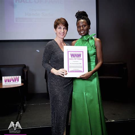 Anna Kennedy OBE presented with Women Appreciating Women ‘WAW Honorary
