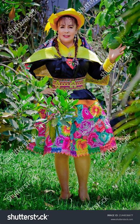 Woman Singer Andean Music Peru Dressed Stock Photo