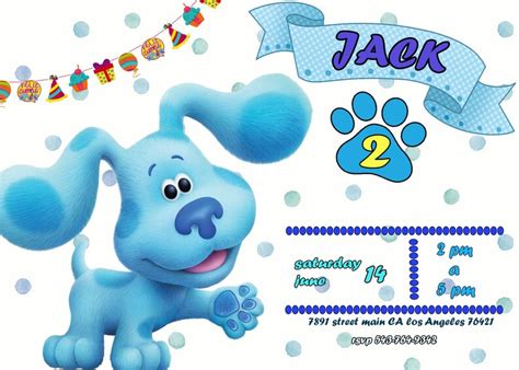 Blue S Clues Birthday Invitation Personalized Printable Etsy