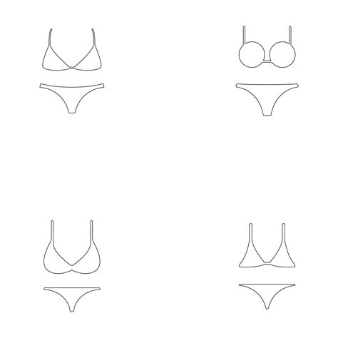 Swimsuits Or Bikini Icon Isolated On White Background Vector Art At Vecteezy