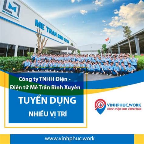 Công Ty Tnhh điện điện Tử Mê Trần Bình Xuyên Tuyển Dụng Nhân Viên Kỹ