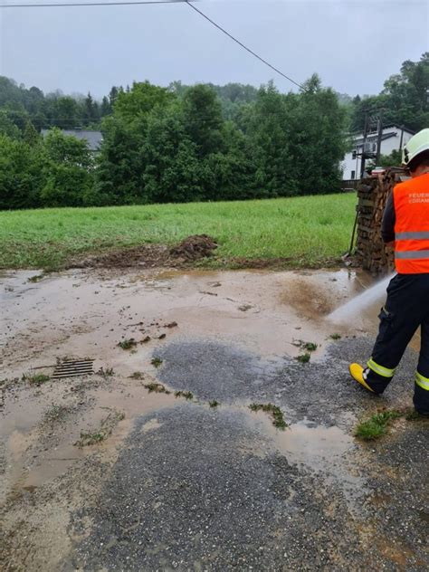 Erneute Unwettereinsätze im Gemeindegebiet Freiwillige Feuerwehr