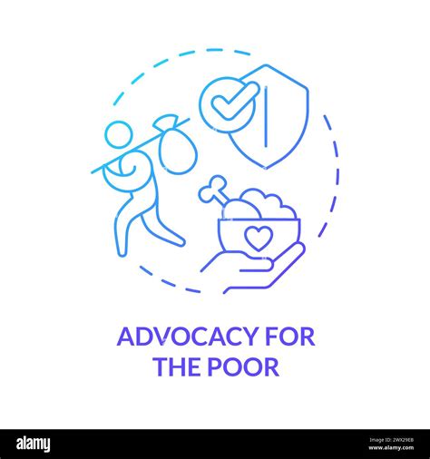 Advocacy For Poor Blue Gradient Concept Icon Stock Vector Image And Art