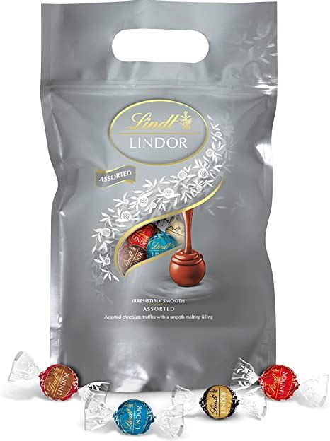 Lindt Lindor Assorted Chocolate Silver Truffles Bag Approx 80 Balls